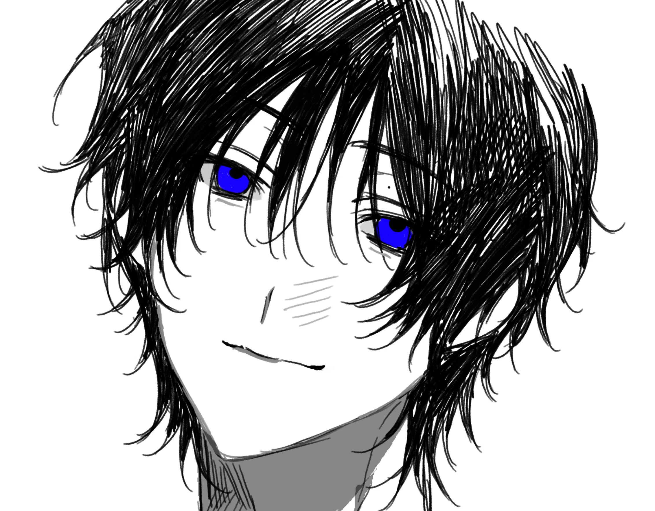 I accidentally drew him look a little scary lol