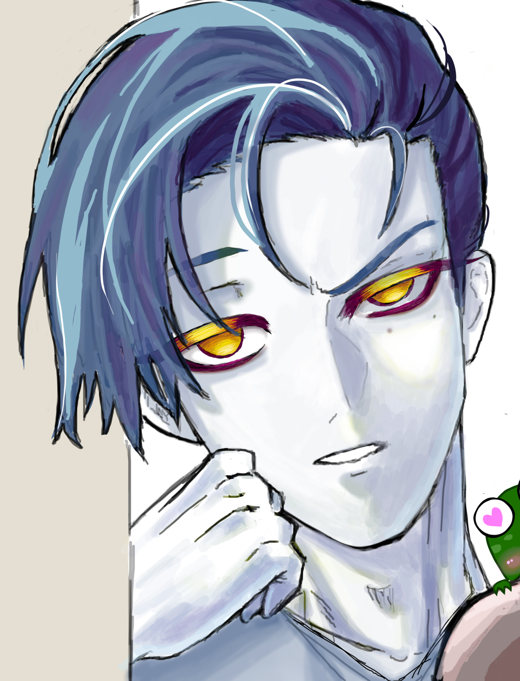 I did the eyes color + a bit of shadow/light